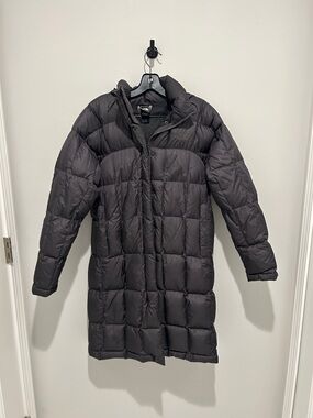 The North Face Charcoal Quilted Long Puffer Coat